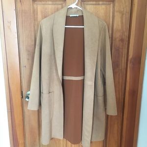 Faux hide coat